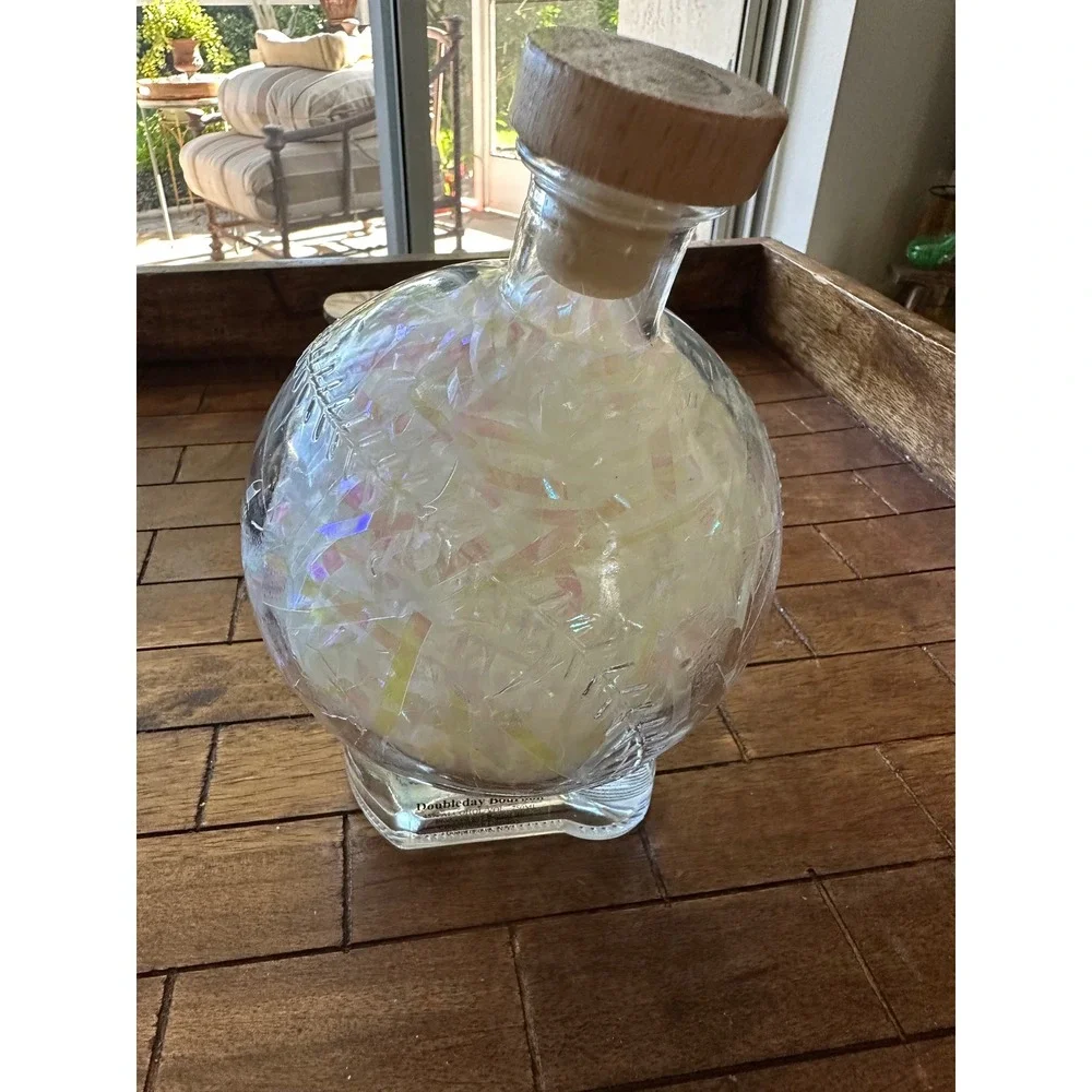 Cooperstown‎ Distillery Baseball  Empty Decanter Home Plate Base EUC